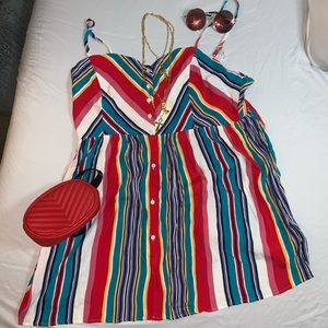 Striped mini dress